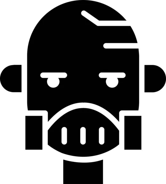 Ícone Avatar Cyberpunk Signo Símbolo Exoesqueleto Alta Tecnologia — Vetor de Stock