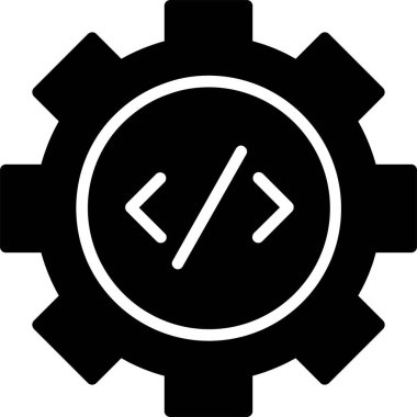 Simge Ayarlanıyor. Programlama İşareti ve Sembol. Web sitenizin tasarımı için kod sembolü, logo, uygulama, UI.