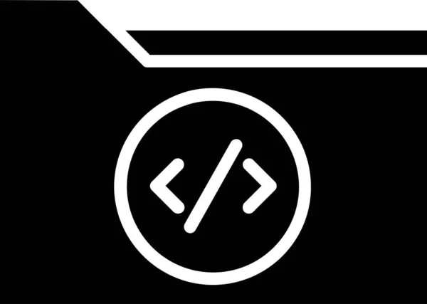 Icono Carpeta Signo Símbolo Programación Símbolo Código Para Diseño Sitio — Archivo Imágenes Vectoriales