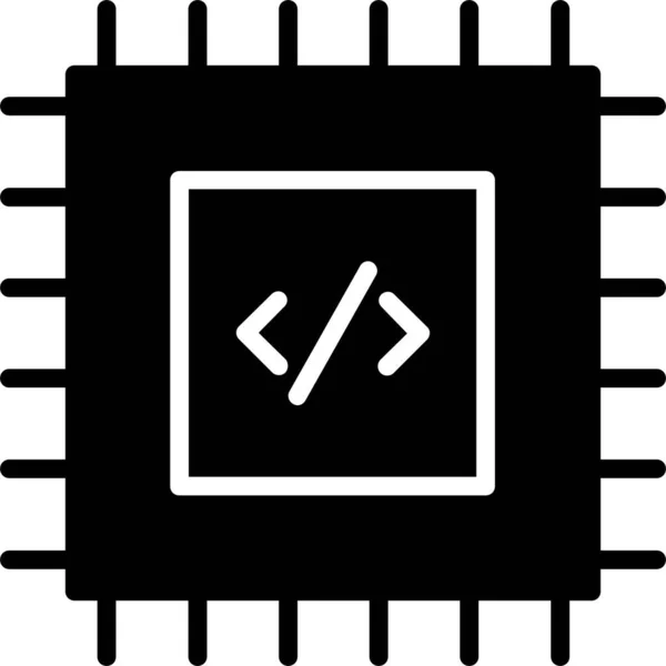 Chipset Ikon Programozási Jel Szimbólum Kód Szimbólum Webhely Design Logó — Stock Vector