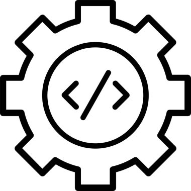 Simge Ayarlanıyor. Programlama İşareti ve Sembol. Web sitenizin tasarımı için kod sembolü, logo, uygulama, UI.