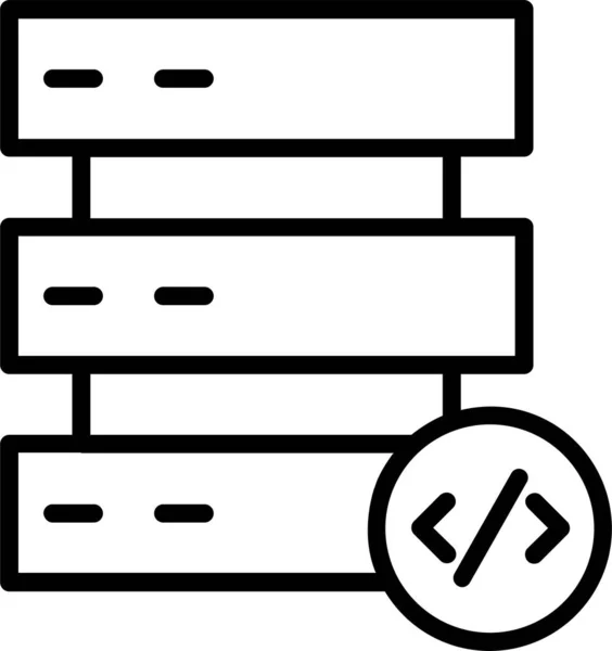 Adatbázis Ikon Programozási Jel Szimbólum Kód Szimbólum Webhely Design Logó — Stock Vector