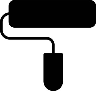 Boya Pateni Simgesi, Sanat ve Tasarım İşareti ve Sembolü Beyaz Arkaplanda İzole Edildi.