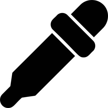 Göz damlası Simgesi, Sanat ve Tasarım İşareti ve Sembolü Beyaz Arkaplanda İzole Edildi.