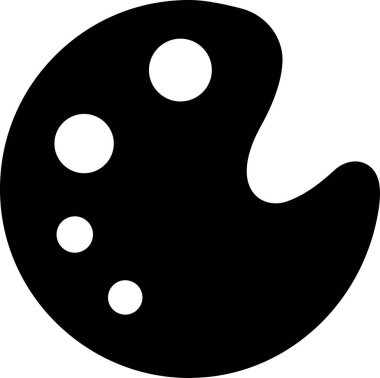 Renk Paleti Simgesi, Sanat ve Tasarım İşareti ve Sembolü Beyaz Arkaplanda İzole Edildi.