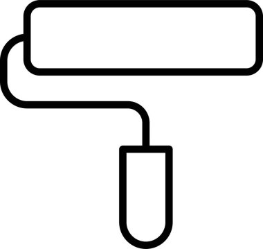 Boya Pateni Simgesi, Sanat ve Tasarım İşareti ve Sembolü Beyaz Arkaplanda İzole Edildi.