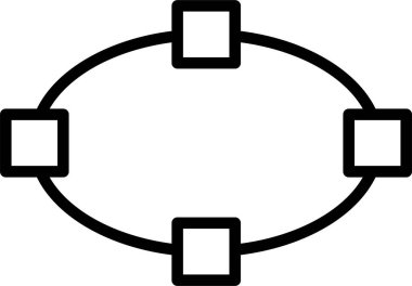 Beyaz Arkaplanda Oval Simge, Sanat ve Tasarım İşareti ve Sembolü İzole Edildi.