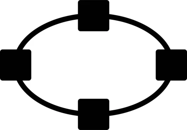 Icône Ovale Signe Symbole Art Conception Isolés Sur Fond Blanc — Image vectorielle