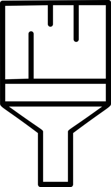 Ikona Štětce Umění Design Znamení Symbol Izolované Bílém Pozadí — Stockový vektor