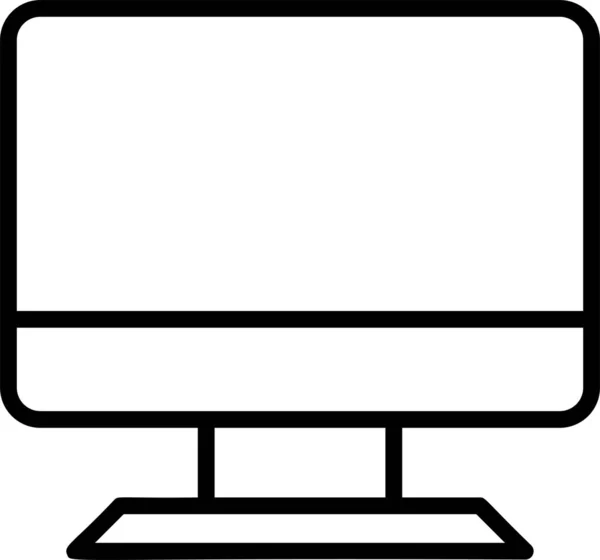 Ikona Monitora Znak Sztuki Wzornictwa Symbol Izolowany Białym Tle — Wektor stockowy