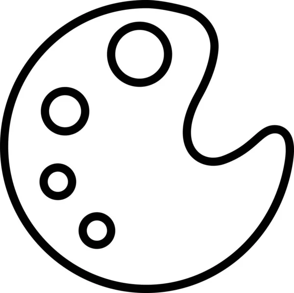 Иконка Цветовой Палитры Знак Искусство Дизайн Символ Белом Фоне — стоковый вектор