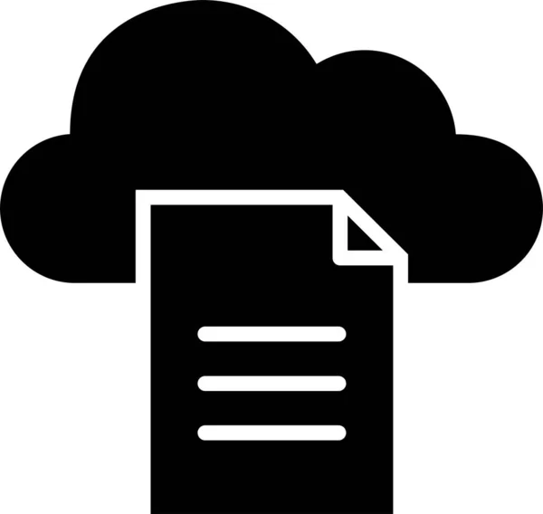 Иконка Облачных Файлов Знак Вычисления Облаков Символ Белом Фоне — стоковый вектор