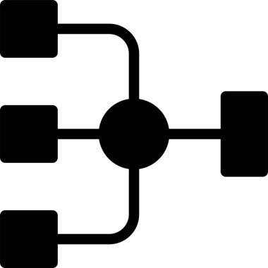 Akış Çizelgesi Simgesi, Tasarım Düşünce İşareti ve Sembolü Beyaz Arkaplanda İzole Edildi.