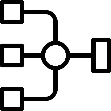 Akış Çizelgesi Simgesi, Tasarım Düşünce İşareti ve Sembolü Beyaz Arkaplanda İzole Edildi.