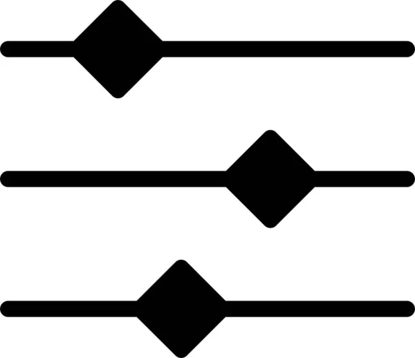 Equalizer Ikon Design Tänkande Tecken Och Symbol Isolerad Vit Bakgrund — Stock vektor