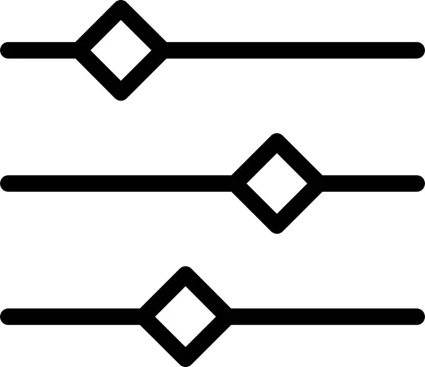 均衡器图标 设计思维符号及白色背景下的符号分离 — 图库矢量图片