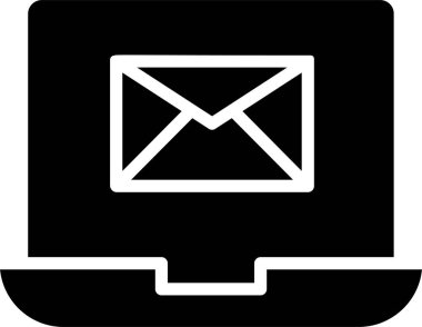 E- posta Simgesi, Dijital Pazarlama İşareti ve Beyaz Arkaplanda İzole Edilmiş Sembol.