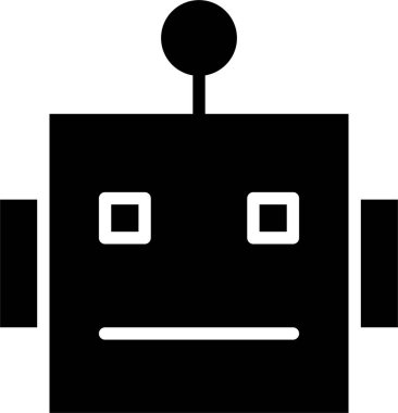 Bot Simgesi, Dijital Pazarlama İşareti ve Beyaz Arkaplanda İzole Edilmiş Sembol.