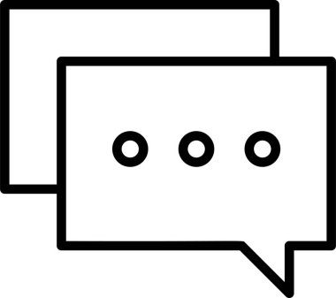 Sohbet Simgesi, Dijital Pazarlama İşareti ve Beyaz Arkaplanda İzole Edilmiş Sembol.