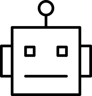 Bot Simgesi, Dijital Pazarlama İşareti ve Beyaz Arkaplanda İzole Edilmiş Sembol.