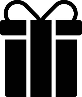 Hediye Simgesi, E-Ticaret İşareti ve Beyaz Arkaplanda İzole Edilmiş Sembol.