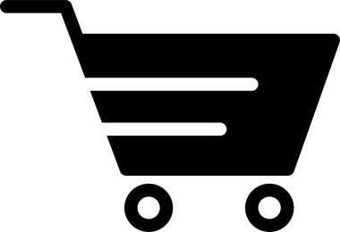 Trolley Simgesi, E-Ticaret İşareti ve Beyaz Arkaplanda İzole Edilmiş Sembol.