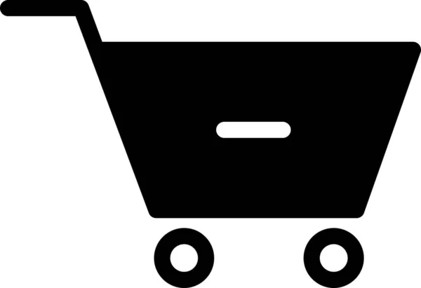 Supprimer Trolley Icône Commerce Signe Symbole Isolé Sur Fond Blanc — Image vectorielle