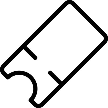 Bilet Simgesi, E-Ticaret İşareti ve Beyaz Arkaplanda İzole Edilmiş Sembol.