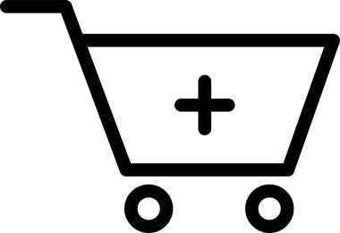 Beyaz Arkaplanda Trol Simgesi, E-Ticaret İşareti ve Sembolü Ekle.