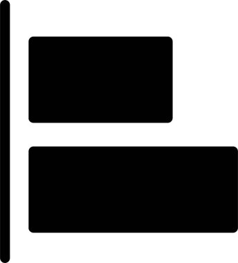 Sol Simgeyi Hizala, Tasarım Aracı İşareti ve Sembol Beyaz Arkaplanda İzole Edildi.