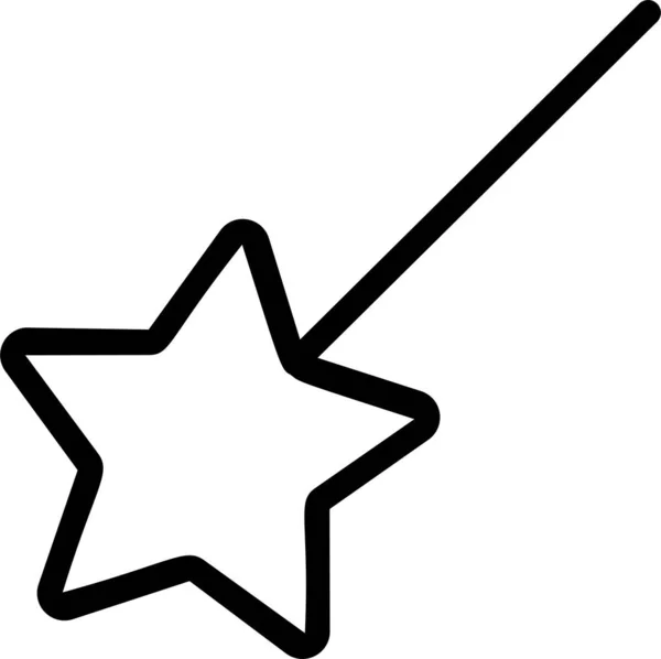 Magic Star Icon Design Tool Sign Symbol Isolated White Background — 스톡 벡터