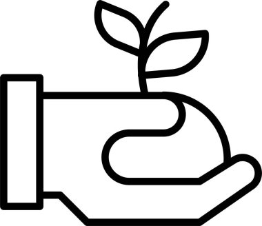 Tohum Bitkisi Simgesi, Bahçe ve Tarım İşareti ve Sembolü Beyaz Arkaplanda İzole Edildi.