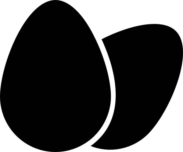 蛋类图标 园艺和耕作符号 白色背景上的符号 — 图库矢量图片