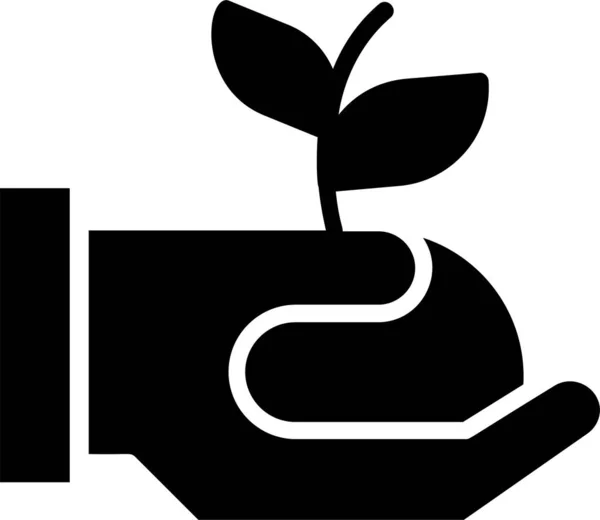 Zaad Plant Ikoon Tuinieren Landbouw Teken Symbool Geïsoleerd Witte Achtergrond — Stockvector