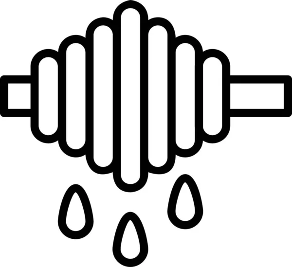 Icono Miel Jardinería Agricultura Signo Símbolo Aislado Sobre Fondo Blanco — Vector de stock