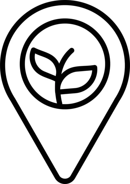 Εικονίδιο Gps Κηπουρική Και Καλλιέργεια Σημάδι Και Σύμβολο Απομονώνονται Λευκό — Διανυσματικό Αρχείο