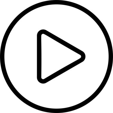 Simgeyi Başlat, Çokluortam İşareti ve Beyaz Arkaplanda İzole Edilmiş Sembol.