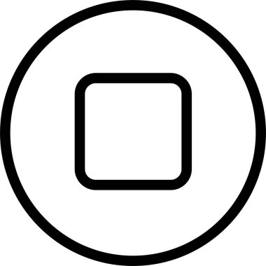 Simgeyi Durdur, Çokluortam İşareti ve Beyaz Arkaplanda İzole Edilmiş Sembol.