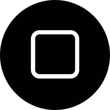 Simgeyi Durdur, Çokluortam İşareti ve Beyaz Arkaplanda İzole Edilmiş Sembol.