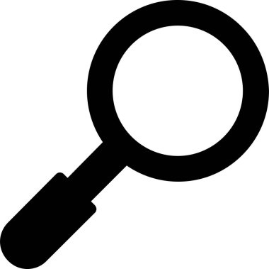 Beyaz Arkaplanda Arama Simgesi, Başlangıç İşareti ve Sembolü İzole Edildi.