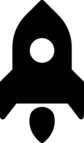 Ikona Rakety Znamení Při Spuštění Symbol Izolovaný Bílém Pozadí — Stockový vektor