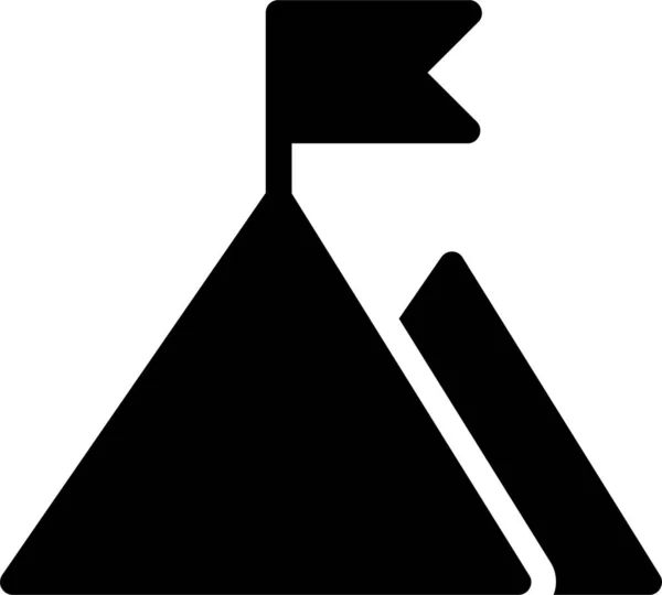 Ikona Cílů Znamení Při Spuštění Symbol Izolovaný Bílém Pozadí — Stockový vektor