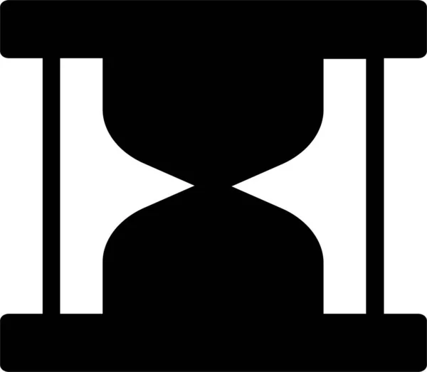 Icône Sablier Signe Symbole Démarrage Isolés Sur Fond Blanc — Image vectorielle