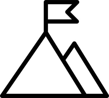 Hedef Simgesi, Başlangıç İşareti ve Sembol Beyaz Arkaplanda İzole Edildi.