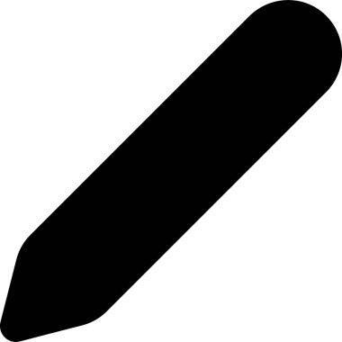 Kalem Simgesi, Kullanıcı Arayüzü İşareti ve Sembol Beyaz Arkaplanda İzole Edildi.