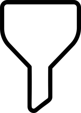 Filtre Simgesi, Kullanıcı Arayüzü İşareti ve Sembol Beyaz Arkaplanda İzole Edildi.