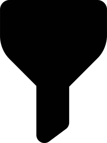 フィルターアイコン ユーザーインターフェイスサインと白の背景に隔離されたシンボル — ストックベクタ
