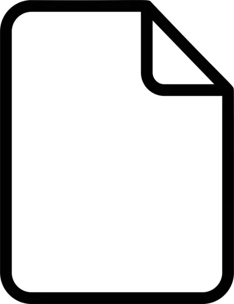 Nota Icona Segno Interfaccia Utente Simbolo Isolato Sfondo Bianco — Vettoriale Stock