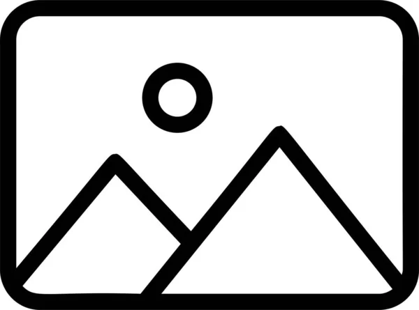 ギャラリーアイコン ユーザーインターフェイスサインと白の背景に隔離されたシンボル — ストックベクタ