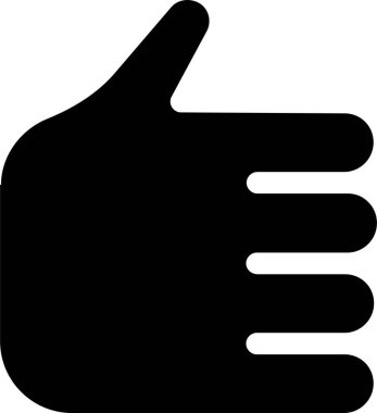 Simge, el hareketleri ve beyaz arkaplanda izole edilmiş sembol gibi.